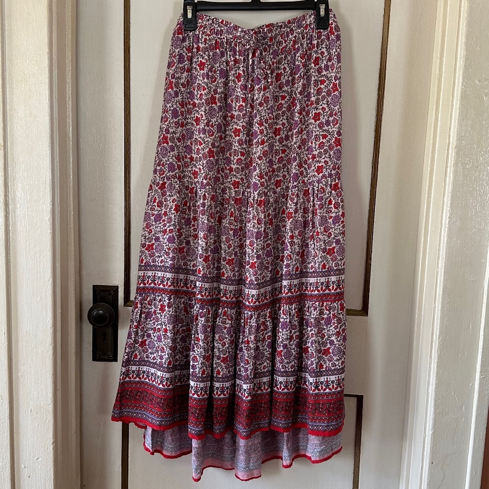 Knox Rose Boho Floral Maxi Skirt